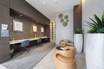 Cyber lounge with co-working space